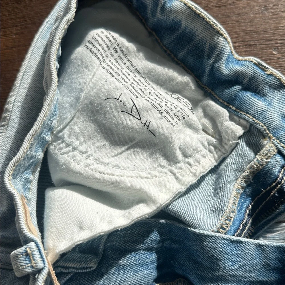 Joe's Jeans Light Blue Distressed Frayed Hem Denim Shorts - Picture 6 of 9